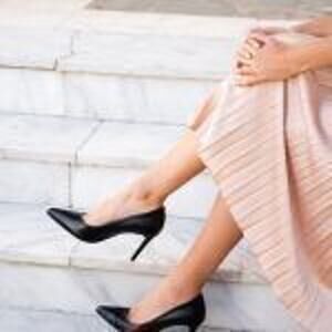 Michael Kors Alina Flex Pump Leather Heels Black - 8.5M